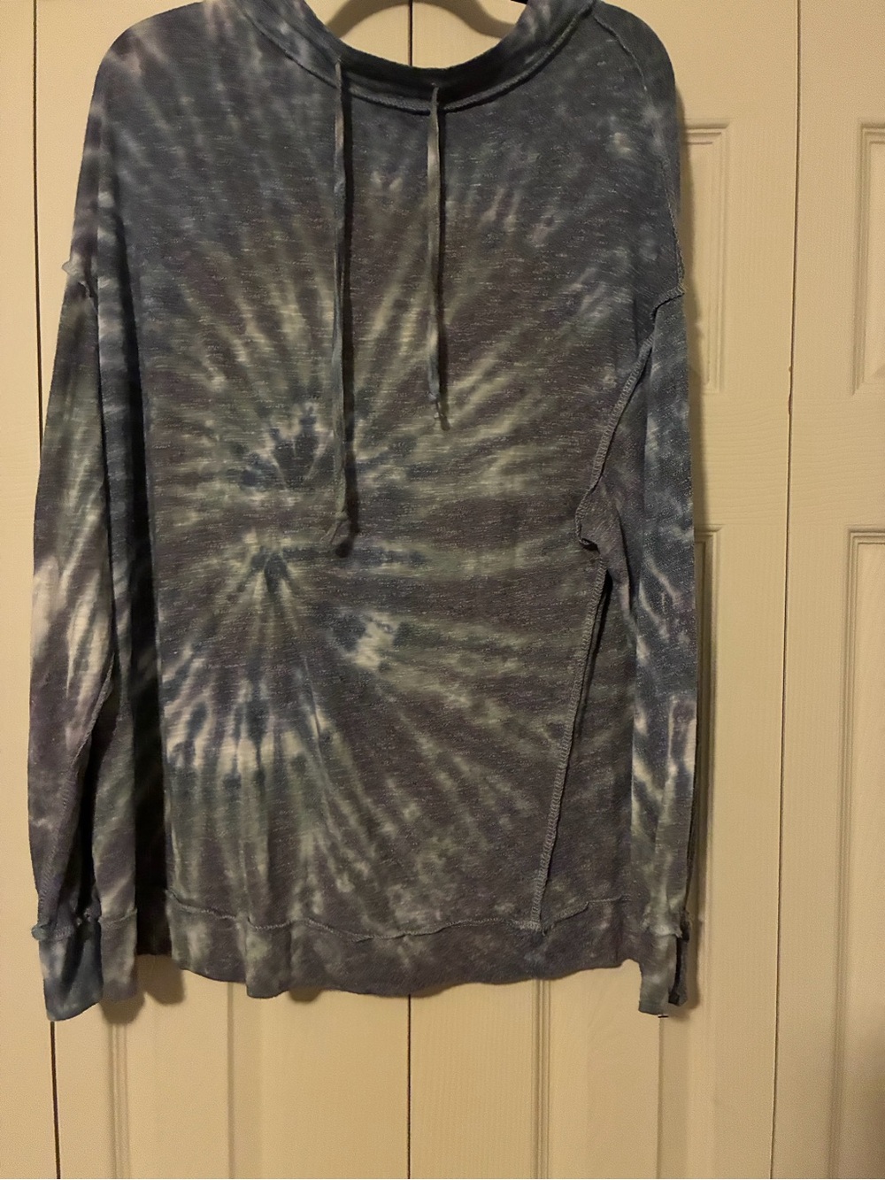 NATURAL LIFE Blue Tie-Dye Long Sleeve Hoodie